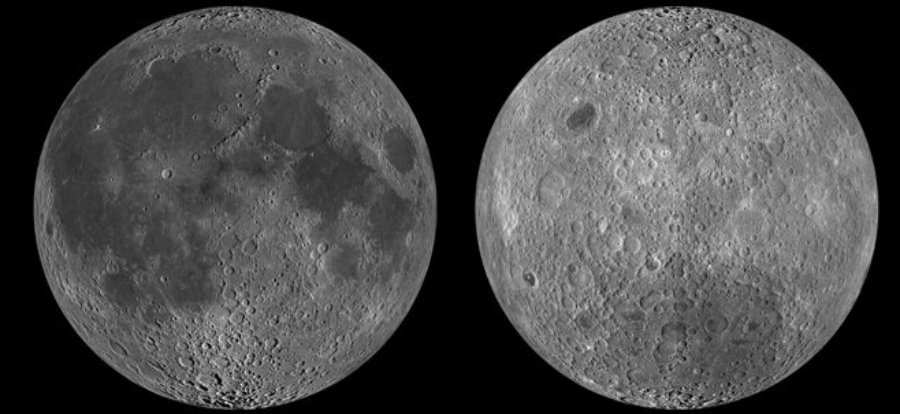 写真3 月の表側と裏側